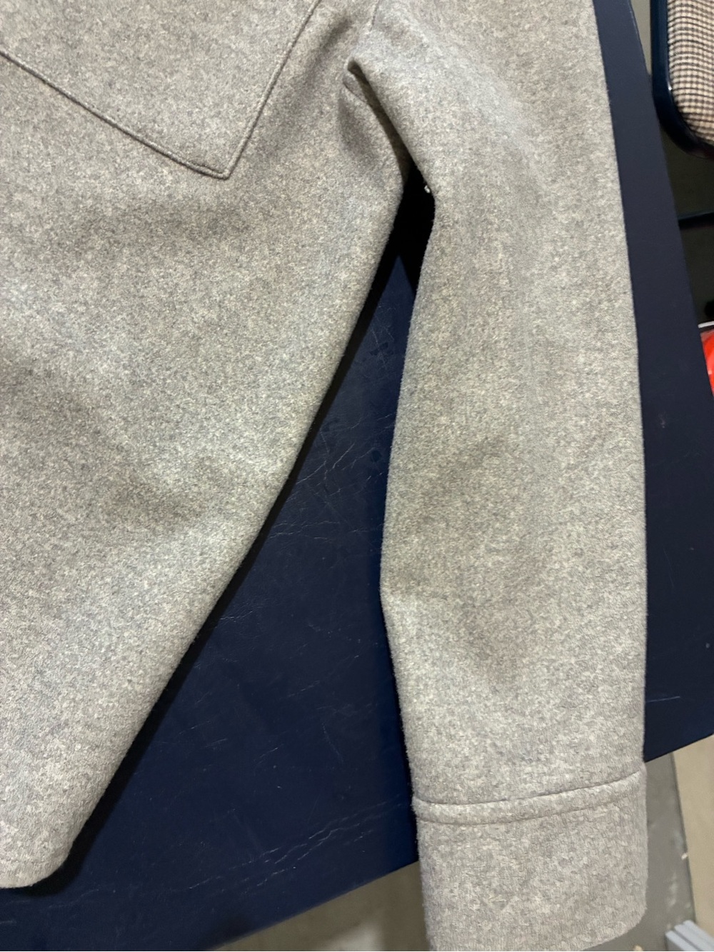 H&M Light Gray Button-Front Wool Blend Shacket - Picture 6 of 10